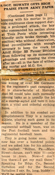 Joe Horvath Article